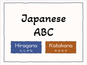 Japanese ABC: hiragana and katakana